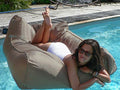 OCEAN BLUE WATER SIT IN POOL LOUNGER TAUPE