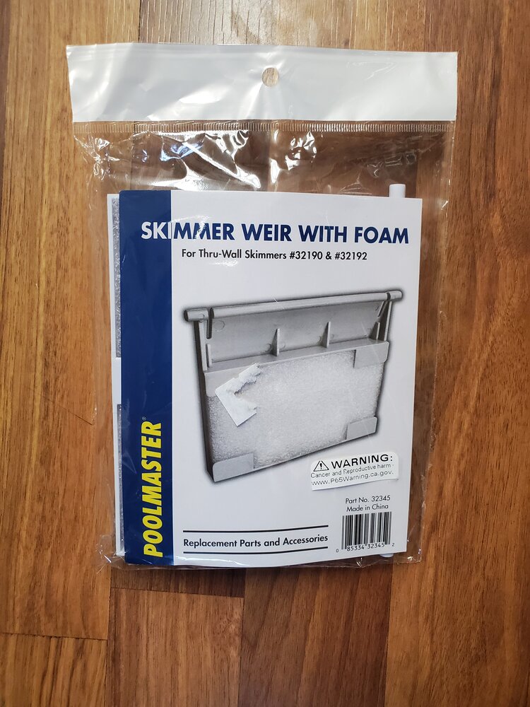 POOLMASTER SKIMMER WEIR DOOR WITH FOAM