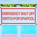 POOLMASTER EMERGENCY SHUT OFF SIGN
