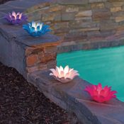 POOLMASTER FLOATING LOTUS LIGHT SET 4PK