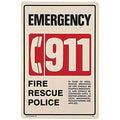 POOLMASTER "911 EMERGENCY" SIGN