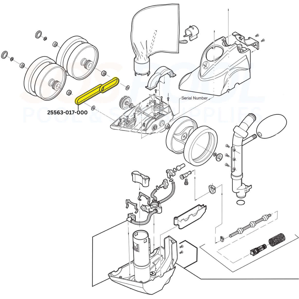 CMP BELT KIT FOR POLARIS 360/380 SIDE PRESSURE CLEANER