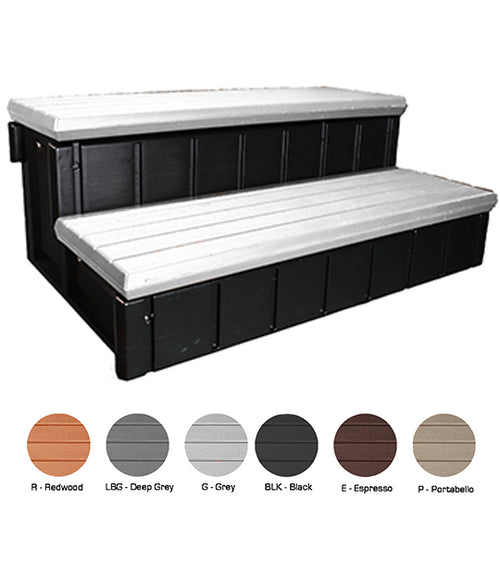 QCA 36" GRAY STORAGE STEPS
