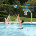 DUNN RIITE REGULATION CLEAR HOOP PREMIUM DECK MOUNTED POOL BASKETBALL SET
