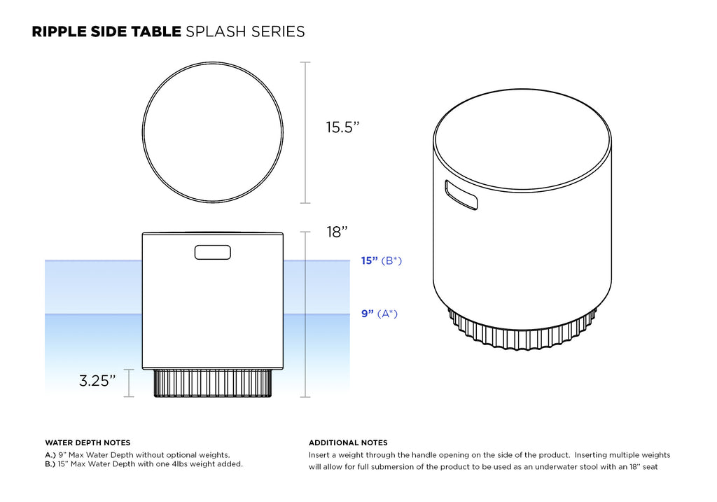 TENJAM SPLASH RIPPLE SIDE TABLE