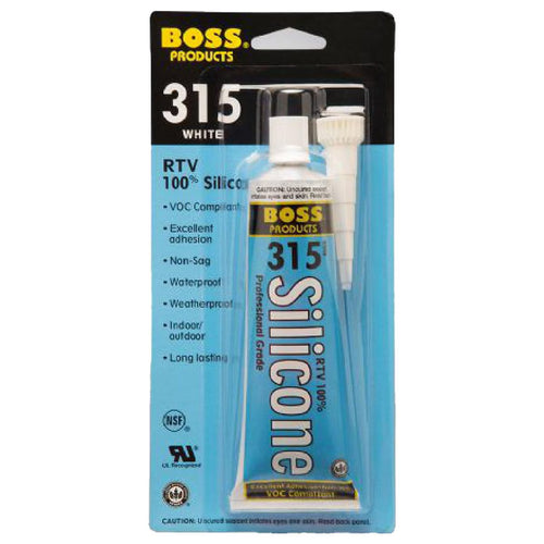 BOSS 315 RTV CLEAR 100% SILICONE 3 OZ