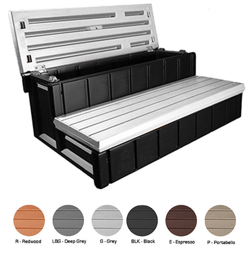 QCA 36" GRAY STORAGE STEPS