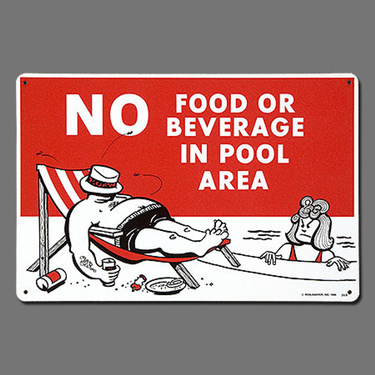 POOLMASTER "NO FOOD OR BEVERAGE" SIGN
