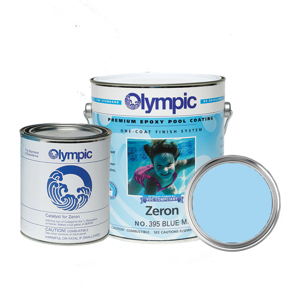 OLYMPIC PREMIUM EPOXY POOL PAINT 395 BLUE MIST 4 GALLON